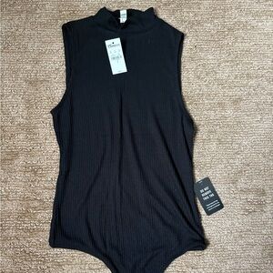 Express High Neck Ribbed Bodysuit